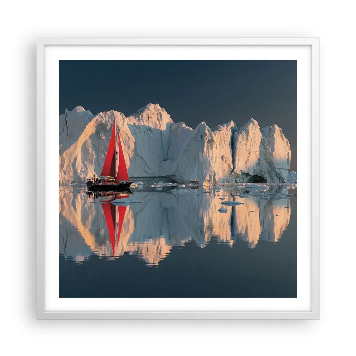 Poster în ramă albă - La capătul lumii - 60x60 cm