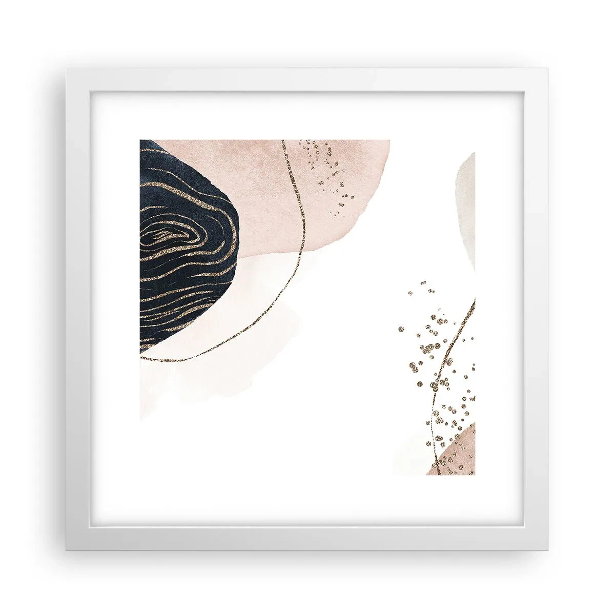 Poster în ramă albă - Totul curge - 30x30 cm