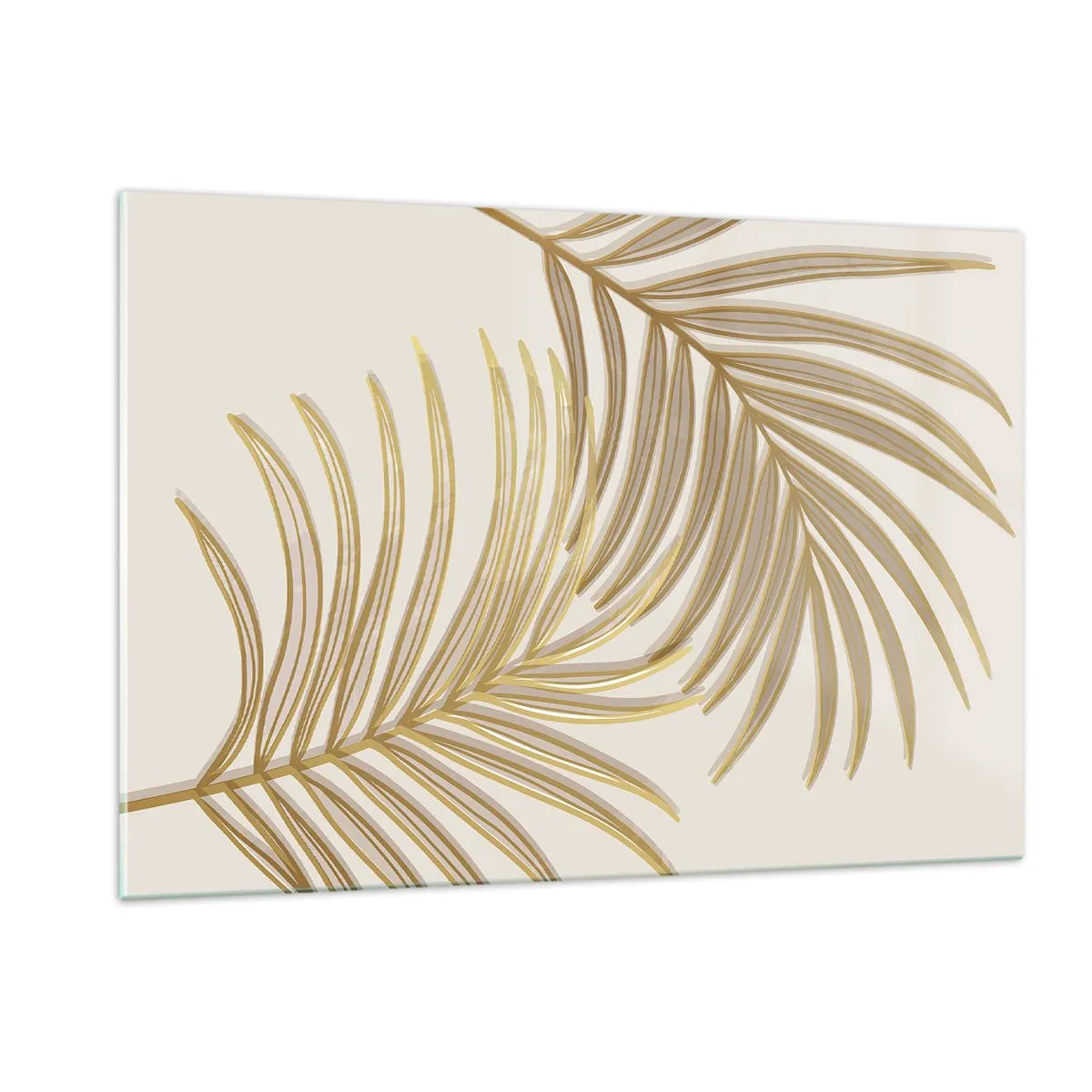 Tablou pe sticlă - Palmier de aur! - 120x80 cm