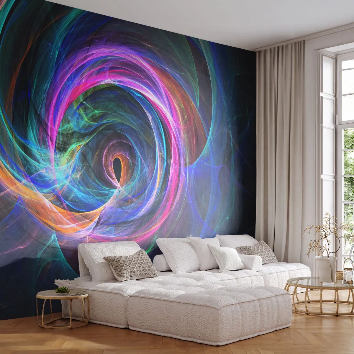 Tapet Standard Eco - Unde mă vei duce? - Abstracția, Bucată, Vortex - 400x280 cm