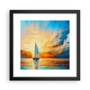 Poster în ramă neagră - Navigare prin aur - 30x30 cm