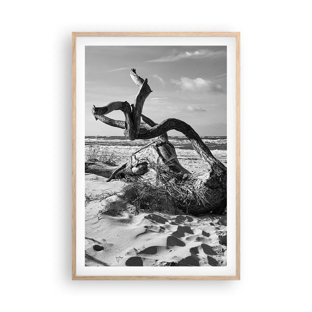 Poster în ramă de stejar deschis - Sculptură marină - 61x91 cm