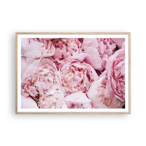 Poster în ramă de stejar deschis - Îmbrățișate și parfumate - 100x70 cm