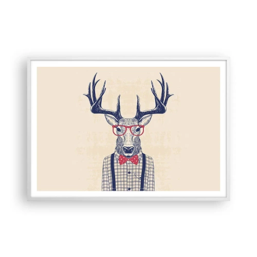 Poster în ramă albă - O extravaganță jucăușă - 100x70 cm