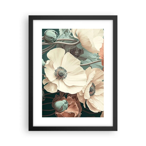 Poster în ramă neagră - Șoapta macilor - 30x40 cm