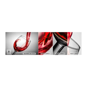 Mostră tapet autocolant Deluxe Sticker - Culoare - mișcare - sunet - Pahar de vin, Vin roșu, Gastronomie - 100x30 cm