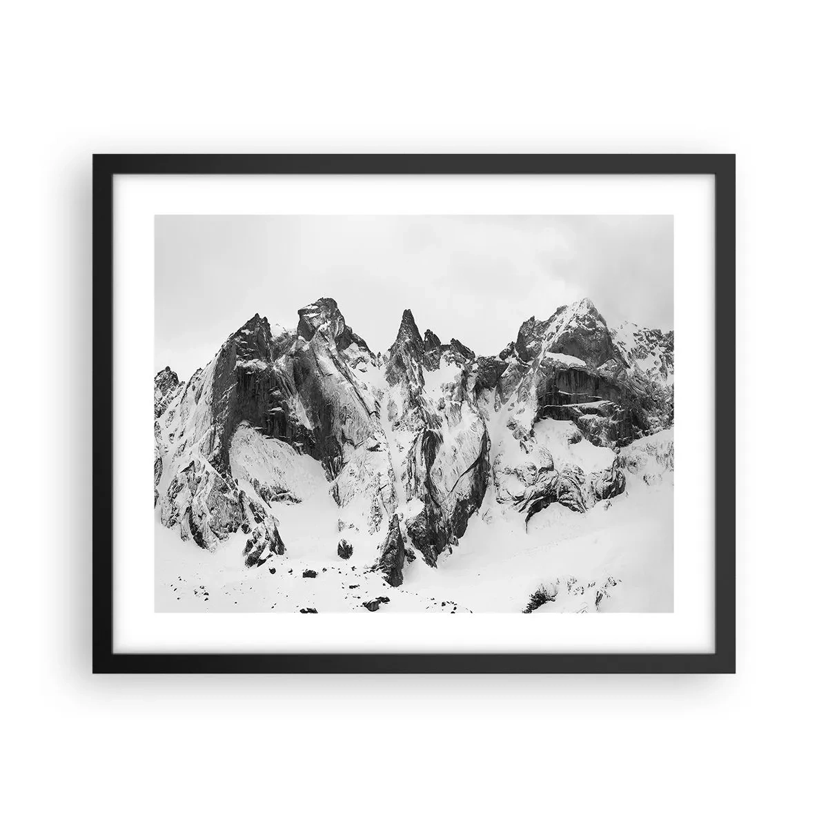 Poster în ramă neagră - Amenințarea crestei de granit - 50x40 cm