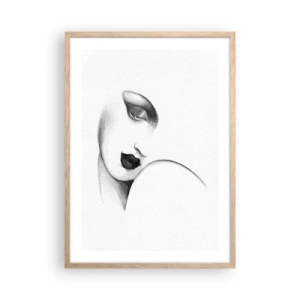 Poster în ramă de stejar deschis - În stilul Lempickei - 50x70 cm