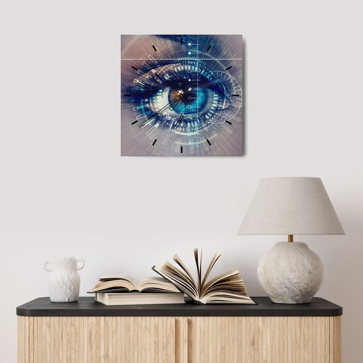 Ceas de perete - Ceas pe sticlă - Crezi că mă cunoști - 30x30 cm