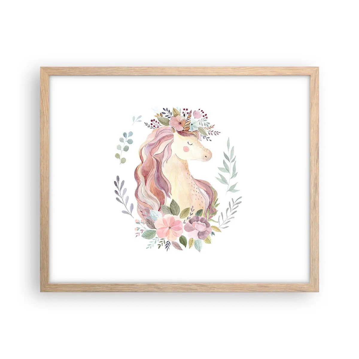 Poster în ramă de stejar deschis - O invitație în lumea basmelor - 50x40 cm