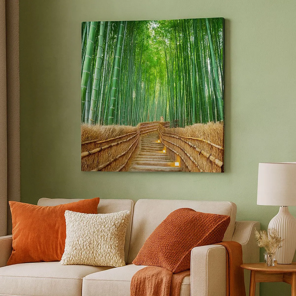 Tablou pe pânză - Esența naturii asiatice - 30x30 cm