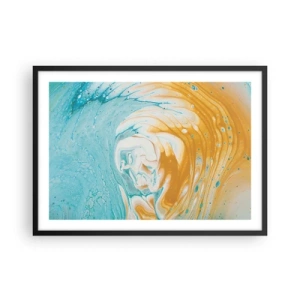 Poster în ramă neagră - Vârtej de pastel - 70x50 cm