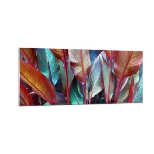 Tablou pe sticlă - Tufiș colorat - 100x40 cm