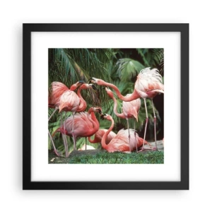 Poster în ramă neagră - Bârfa de după-amiază - 30x30 cm