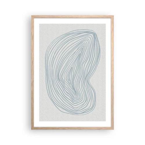 Poster în ramă de stejar deschis - Zâmbet de picături - 50x70 cm