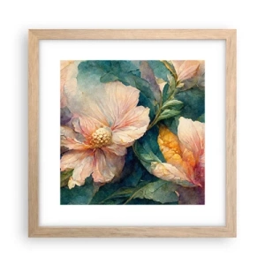 Poster în ramă de stejar deschis - Subtilitate pură - 30x30 cm