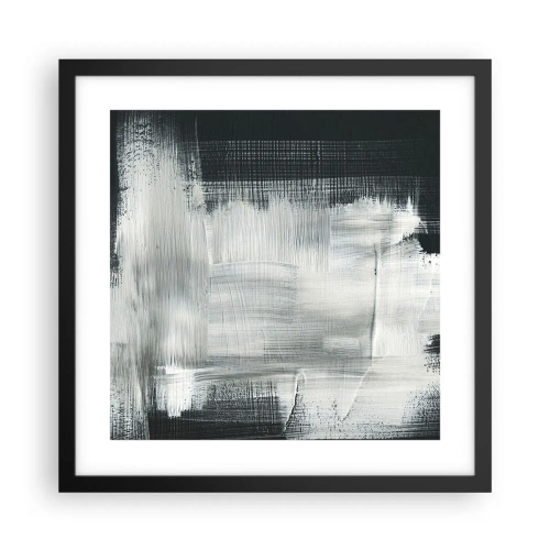 Poster în ramă neagră - Țesut vertical și orizontal - 40x40 cm