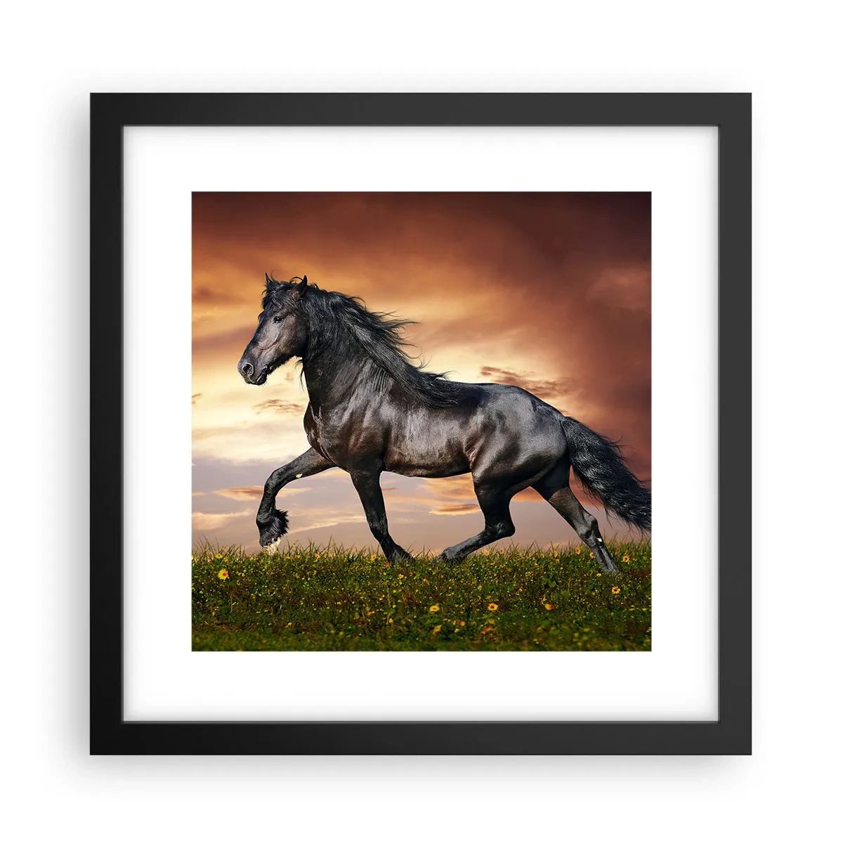 Poster în ramă neagră - Prințul negru - 30x30 cm