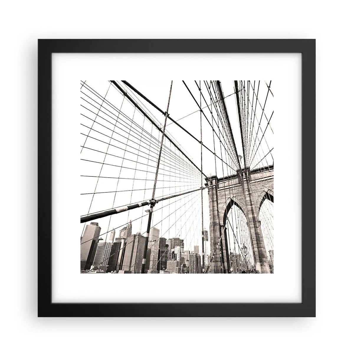 Poster în ramă neagră - Catedrala din New York - 30x30 cm
