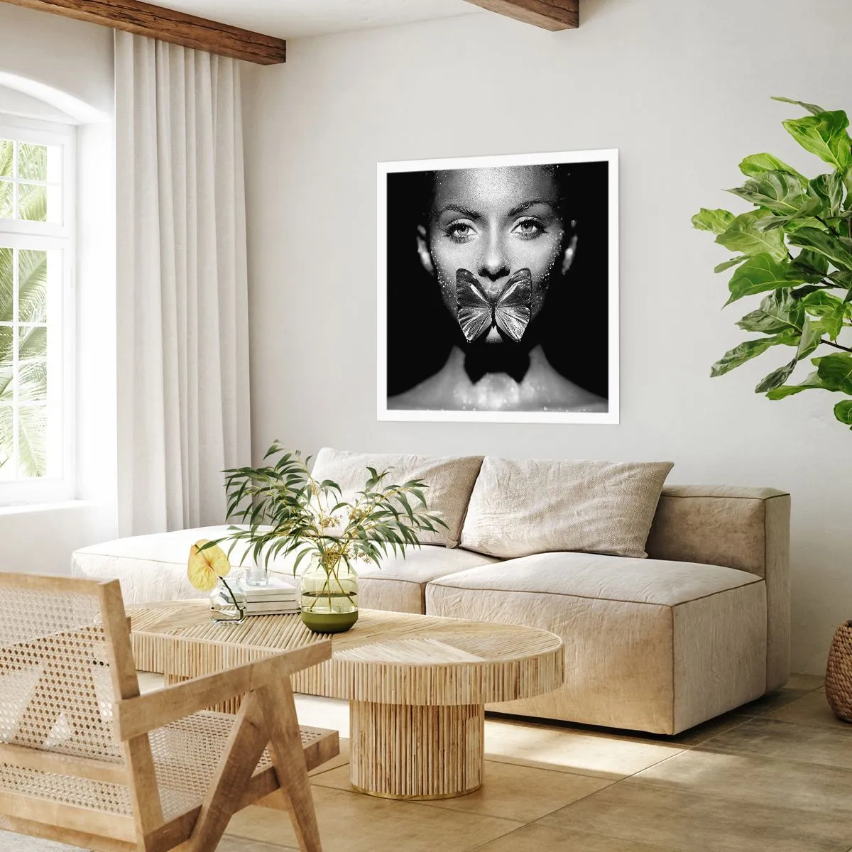 Poster - Sărut de fluture - 60x60 cm