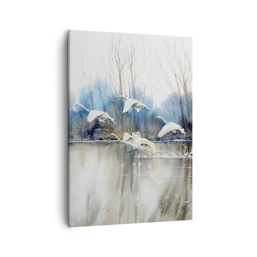 Tablou pe pânză - Dansând cu lebedele sălbatice - 50x70 cm