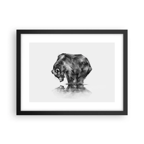 Poster în ramă neagră - Mă bucur să văd pe cineva apropiat - 40x30 cm