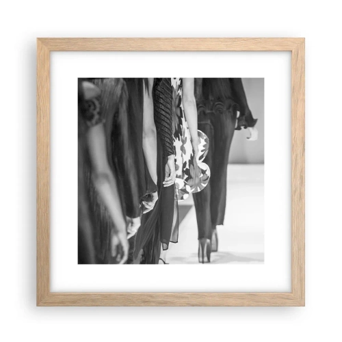 Poster în ramă de stejar deschis - Paradă elegantă - 30x30 cm