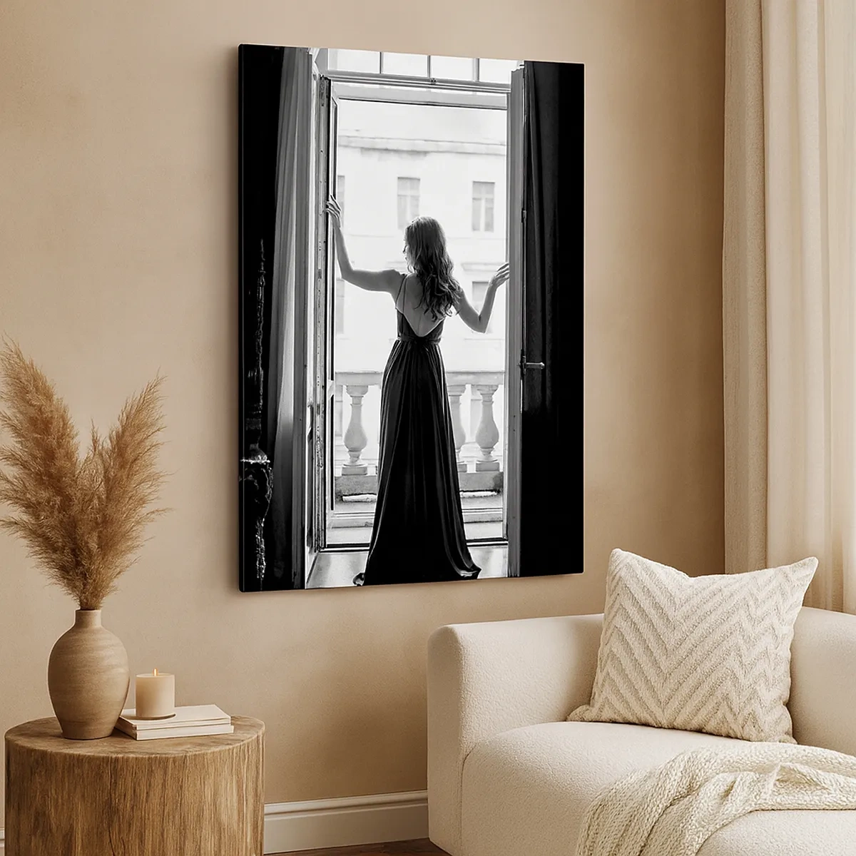 Tablou pe pânză Canvas - Splendoare alb-negru - 50x70 cm