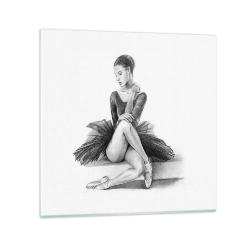 Tablou pe sticlă - Încântată de dans - 30x30 cm