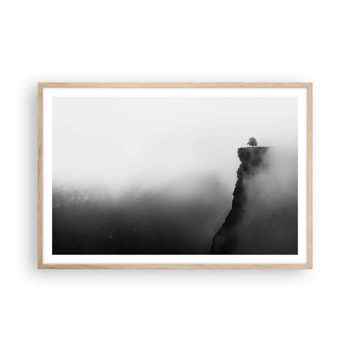 Poster în ramă de stejar deschis - La capătul lumii - 91x61 cm