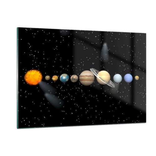 Tablou pe sticlă - Și planetele o iau razna, o iau razna... - 120x80 cm