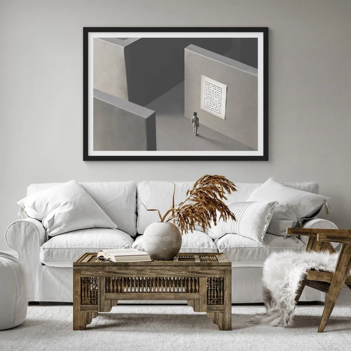 Poster în ramă neagră - Dar unde sunt? - 91x61 cm