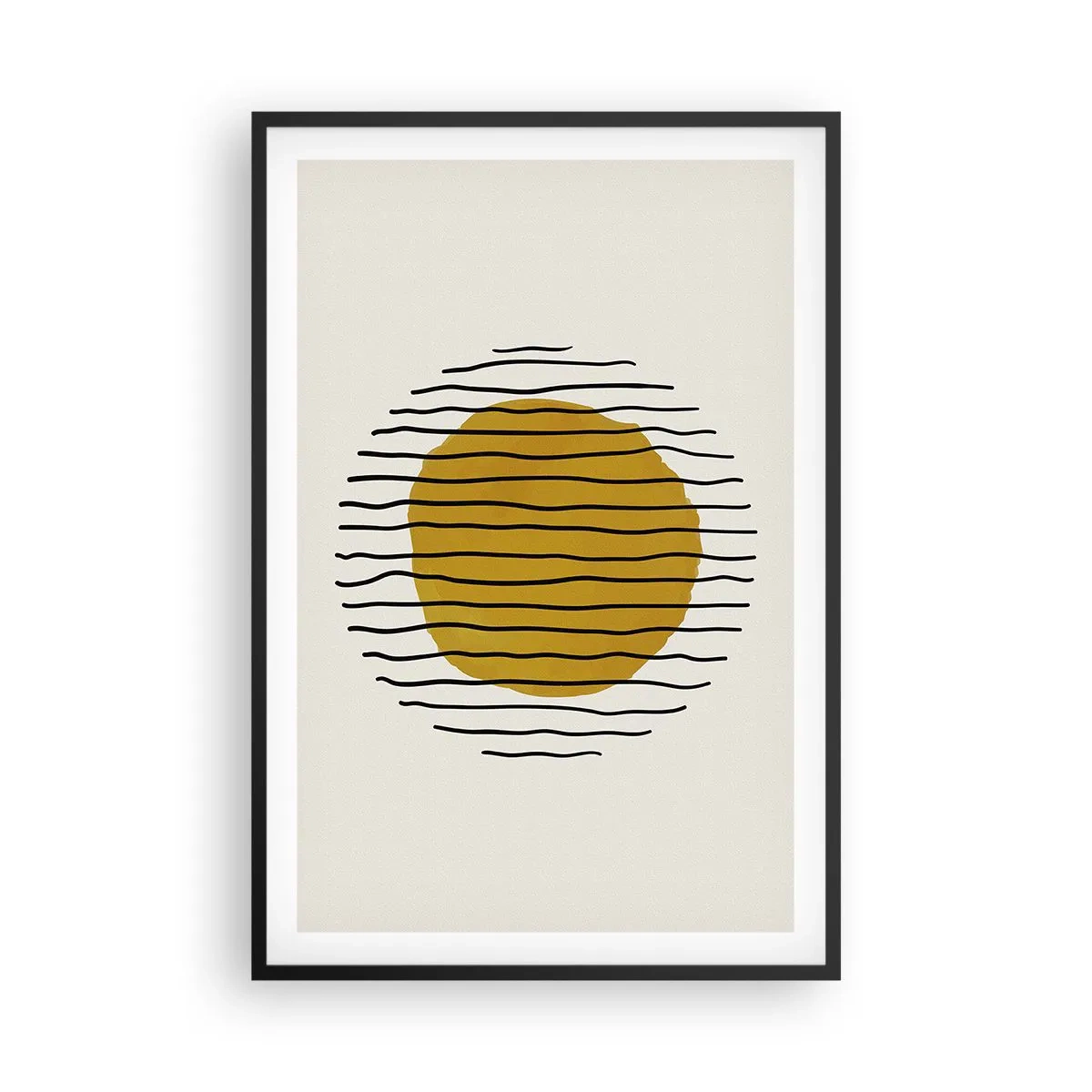 Poster în ramă neagră - Abstracție tremurândă de căldură - 61x91 cm