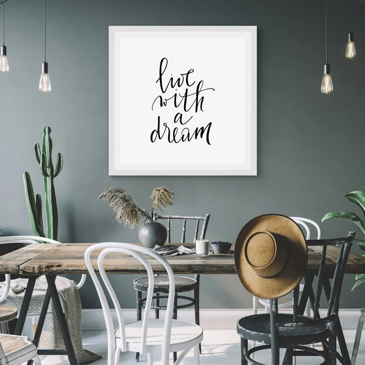 Poster în ramă albă - Of course - 30x30 cm