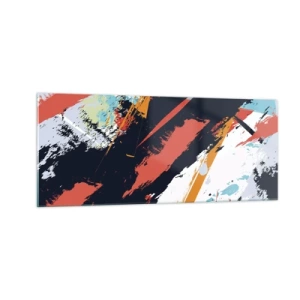 Tablou pe sticlă - Compoziție dinamică - 100x40 cm