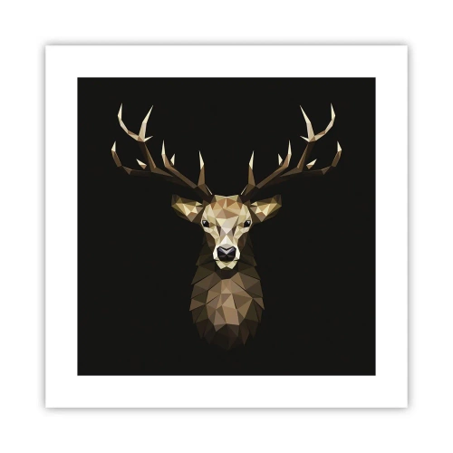 Poster - Cerb cubist - 40x40 cm