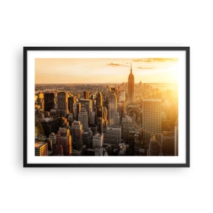 Poster în ramă neagră - Crescând la soare - 70x50 cm