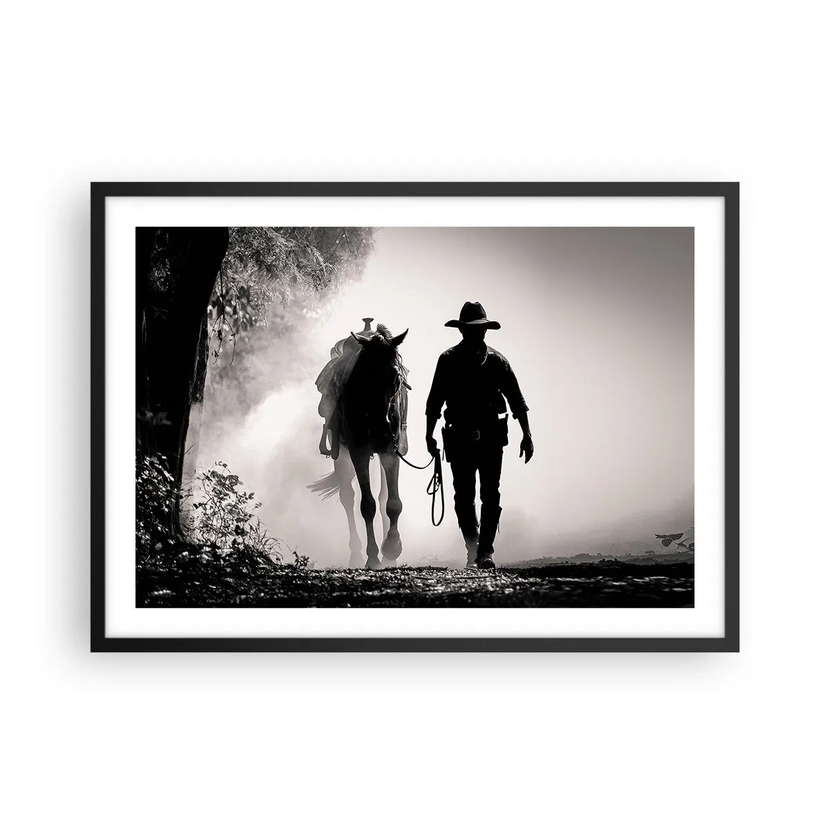Poster în ramă neagră - Texas de dimineața - 70x50 cm
