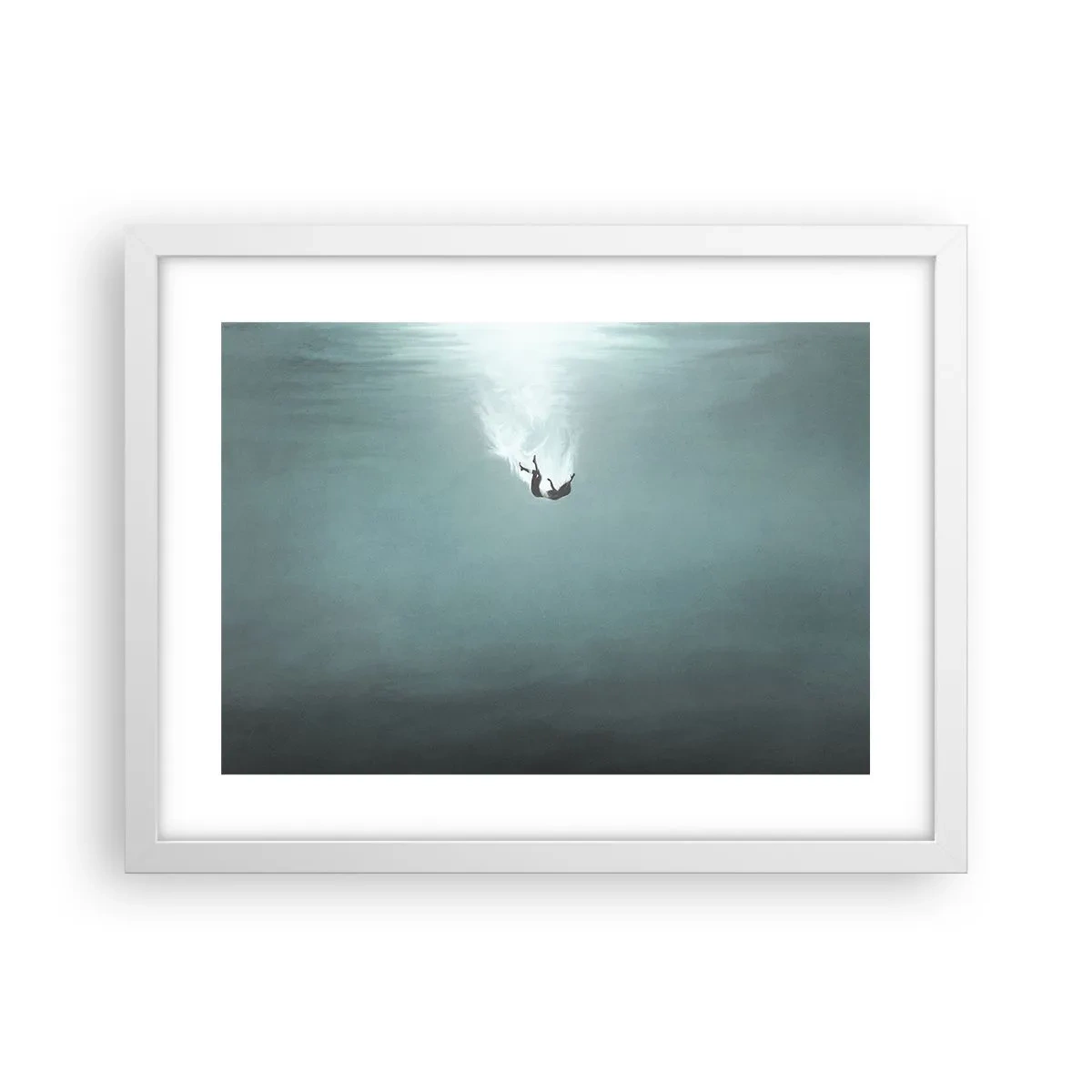 Poster în ramă albă - În îmbrățișarea oceanului - 40x30 cm