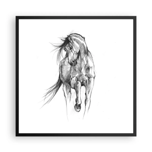 Poster în ramă neagră - Într-un trap grațios - 60x60 cm
