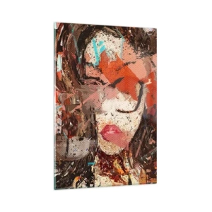 Tablou pe sticlă - Chiar nu știe nimeni cum ești tu - 80x120 cm