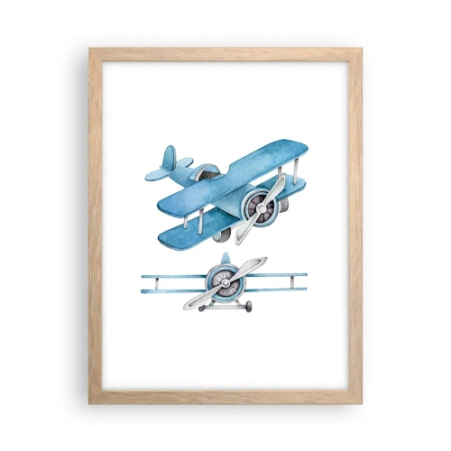 Poster în ramă de stejar deschis - Un învingător înnăscut - 30x40 cm