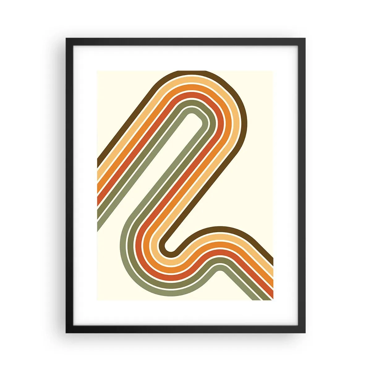 Poster în ramă neagră - Cu zigzag până la destinație - 40x50 cm