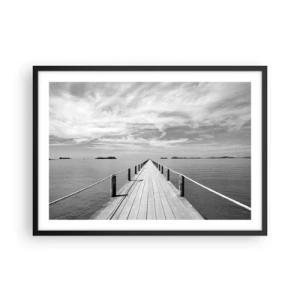Poster în ramă neagră - Ce zici de o călătorie... - 70x50 cm