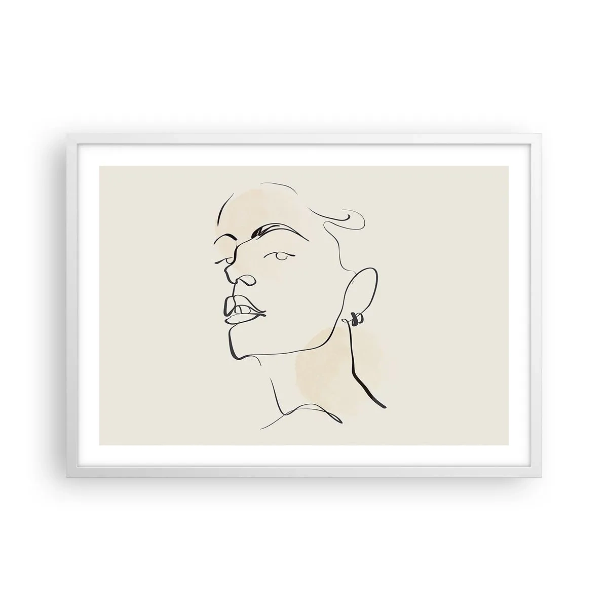 Poster în ramă albă - O privire mândră - 70x50 cm