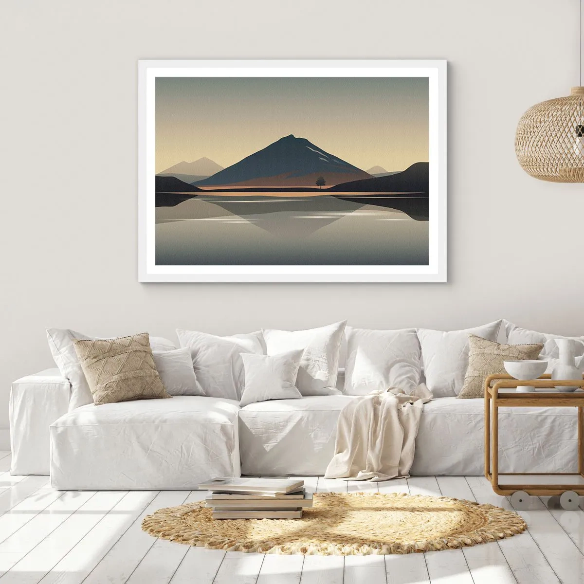 Poster în ramă albă - În oglindă - 100x70 cm