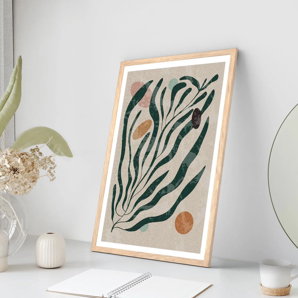 Poster în ramă de stejar deschis - În mijlocul vegetației - 61x91 cm