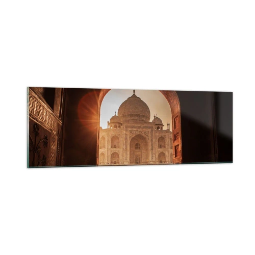 Tablou pe sticlă - Un monument al iubirii nepământene - 90x30 cm