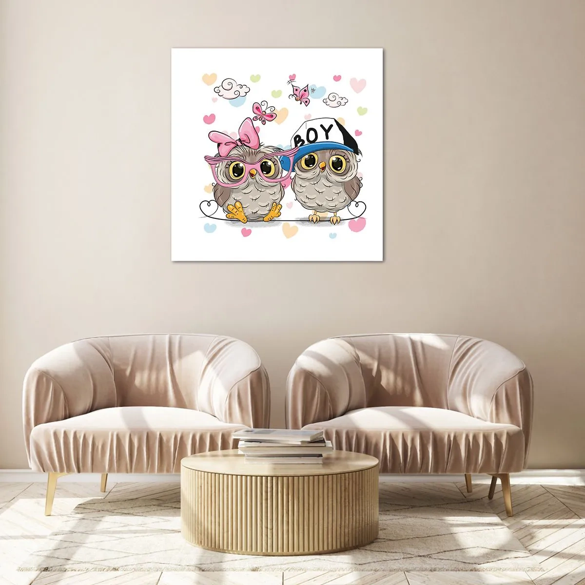 Tablou pe sticlă - Să ne iubim! - 40x40 cm