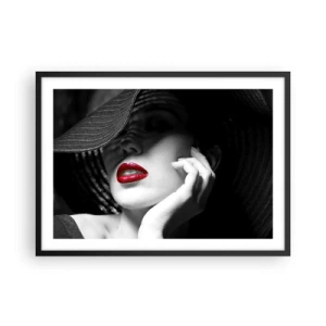 Poster în ramă neagră - Studiu în stacojiu - 70x50 cm